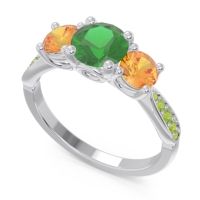 Three Stone Pave Zasti Ring