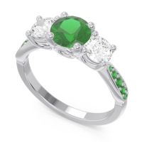 Three Stone Pave Zasti Ring