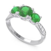 Three Stone Pave Zasti Ring