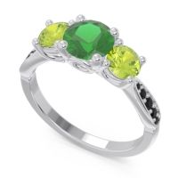 Three Stone Pave Zasti Ring