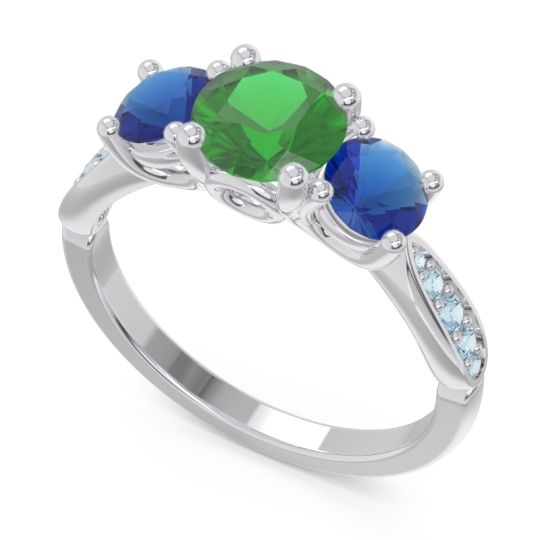 Three Stone Pave Zasti Ring