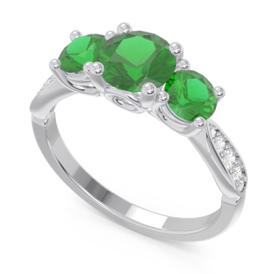 Three Stone Pave Zasti Ring
