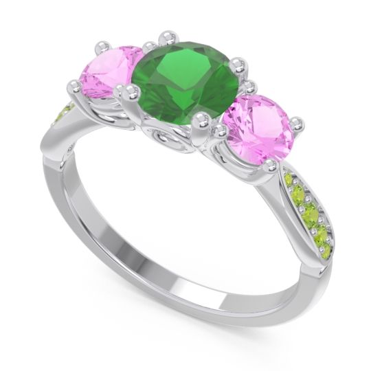 Three Stone Pave Zasti Ring