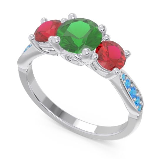 Three Stone Pave Zasti Ring