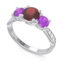 Three Stone Pave Zasti Ring