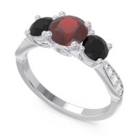 Three Stone Pave Zasti Ring