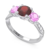 Three Stone Pave Zasti Ring