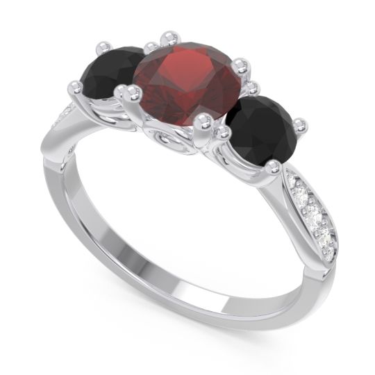 Three Stone Pave Zasti Ring