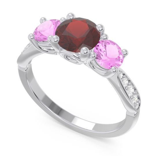 Three Stone Pave Zasti Ring