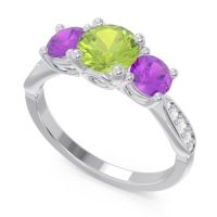 Three Stone Pave Zasti Ring