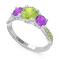 Three Stone Pave Zasti Ring