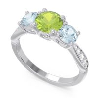 Three Stone Pave Zasti Ring