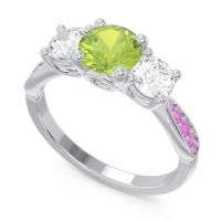 Three Stone Pave Zasti Ring