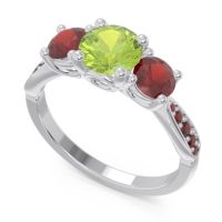 Three Stone Pave Zasti Ring