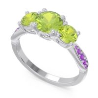 Three Stone Pave Zasti Ring