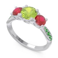 Three Stone Pave Zasti Ring