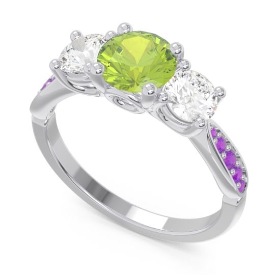 Three Stone Pave Zasti Ring