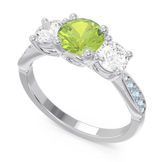 Three Stone Pave Zasti Ring