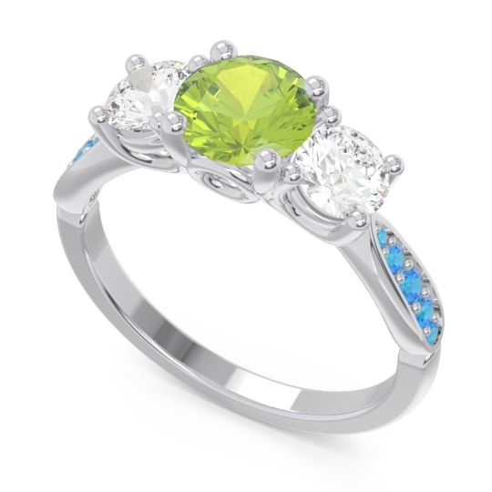 Three Stone Pave Zasti Ring