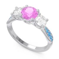 Three Stone Pave Zasti Ring