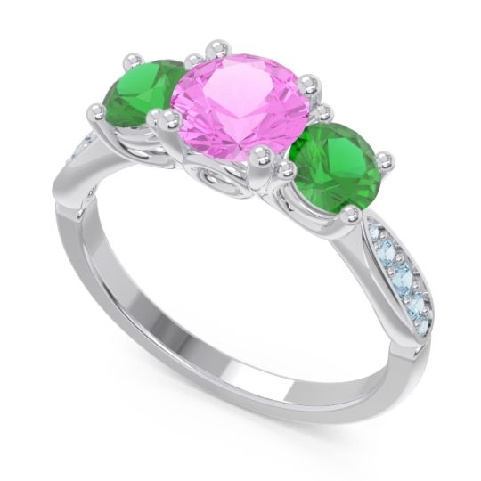 Three Stone Pave Zasti Ring