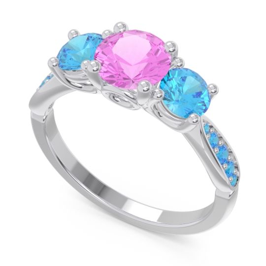 Three Stone Pave Zasti Ring