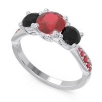 Three Stone Pave Zasti Ring