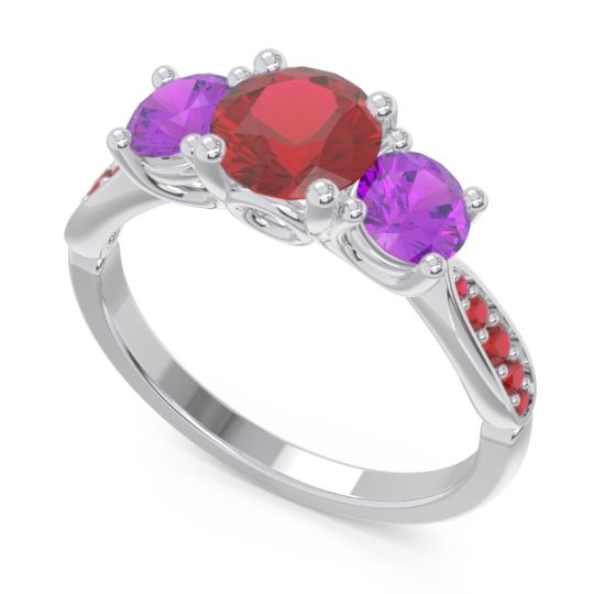 Three Stone Pave Zasti Ring