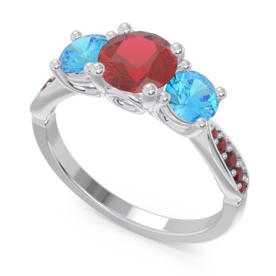 Three Stone Pave Zasti Ring