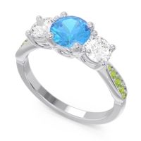 Three Stone Pave Zasti Ring