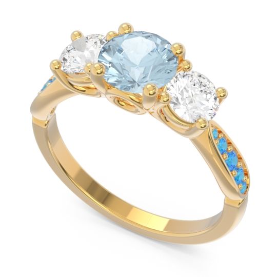 Three Stone Pave Zasti Ring