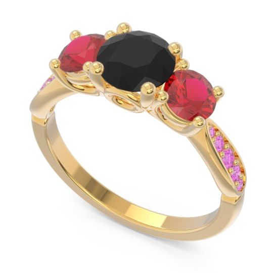 Three Stone Pave Zasti Ring