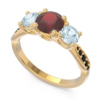 Three Stone Pave Zasti Ring