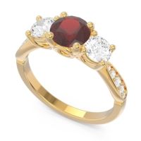 Three Stone Pave Zasti Ring