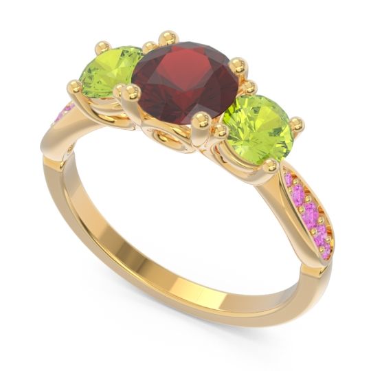 Three Stone Pave Zasti Ring