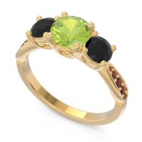Three Stone Pave Zasti Ring