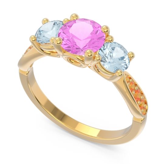 Three Stone Pave Zasti Ring