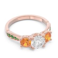 Three Stone Pave Zasti Ring