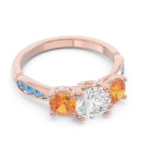 Three Stone Pave Zasti Ring