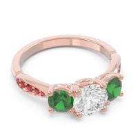 Three Stone Pave Zasti Ring