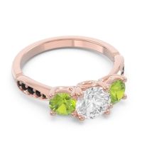 Three Stone Pave Zasti Ring