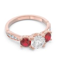 Three Stone Pave Zasti Ring