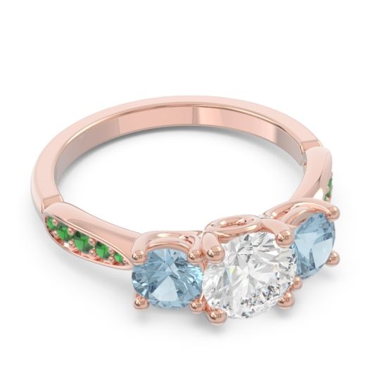 Three Stone Pave Zasti Ring