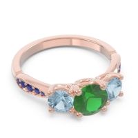 Three Stone Pave Zasti Ring