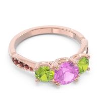 Three Stone Pave Zasti Ring