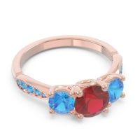 Three Stone Pave Zasti Ring