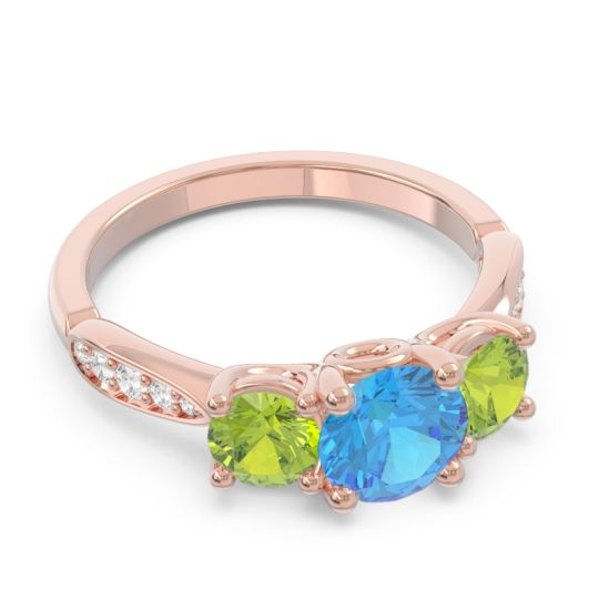 Three Stone Pave Zasti Ring