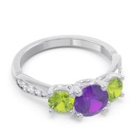 Three Stone Pave Zasti Ring