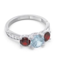 Three Stone Pave Zasti Ring