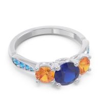 Three Stone Pave Zasti Ring